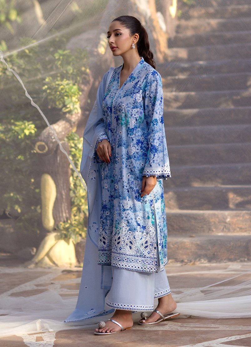 3 PC Embroidered Printed Suit