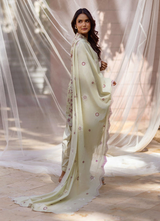 3 PC Embroidered Printed Suit