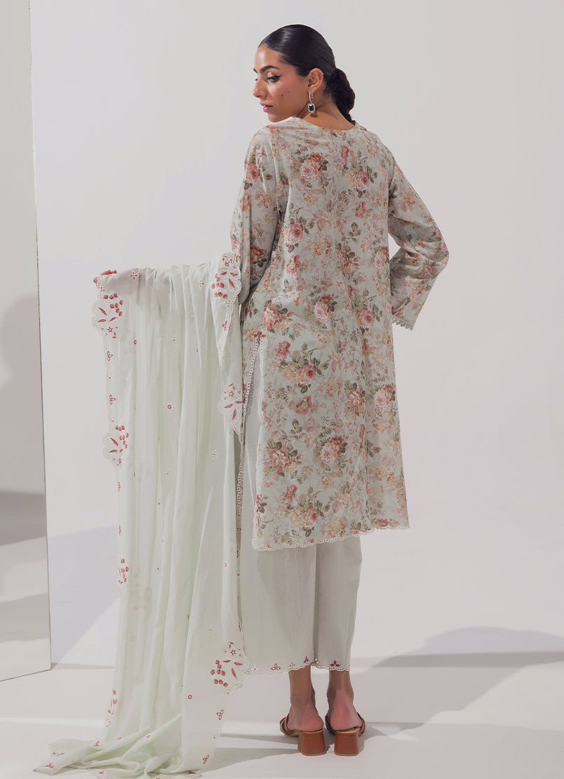 3 PC Embroidered Printed Suit