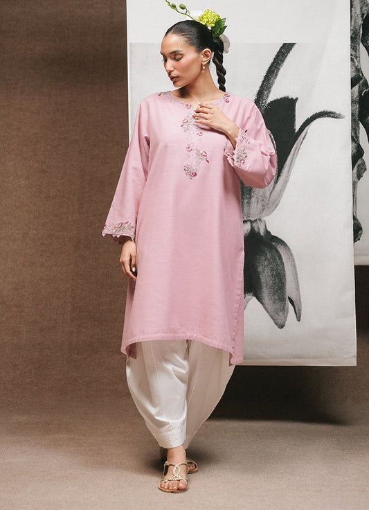 Khaddar Embroidered Kurta