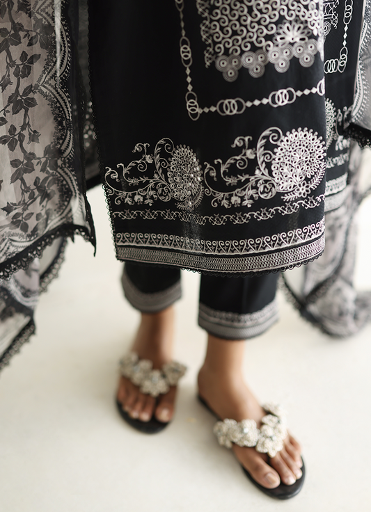 Lucknowi Embroidery Kurta Set