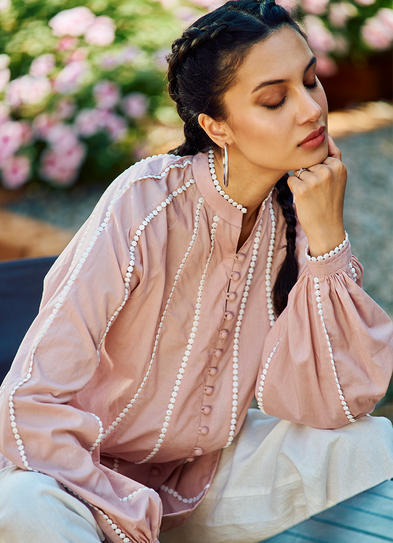 Soft Pink Lace Top