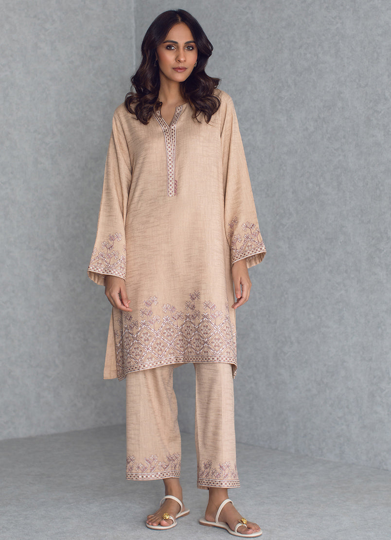 beige-cotton-dobby-viscose-embroidered-co-ord-set