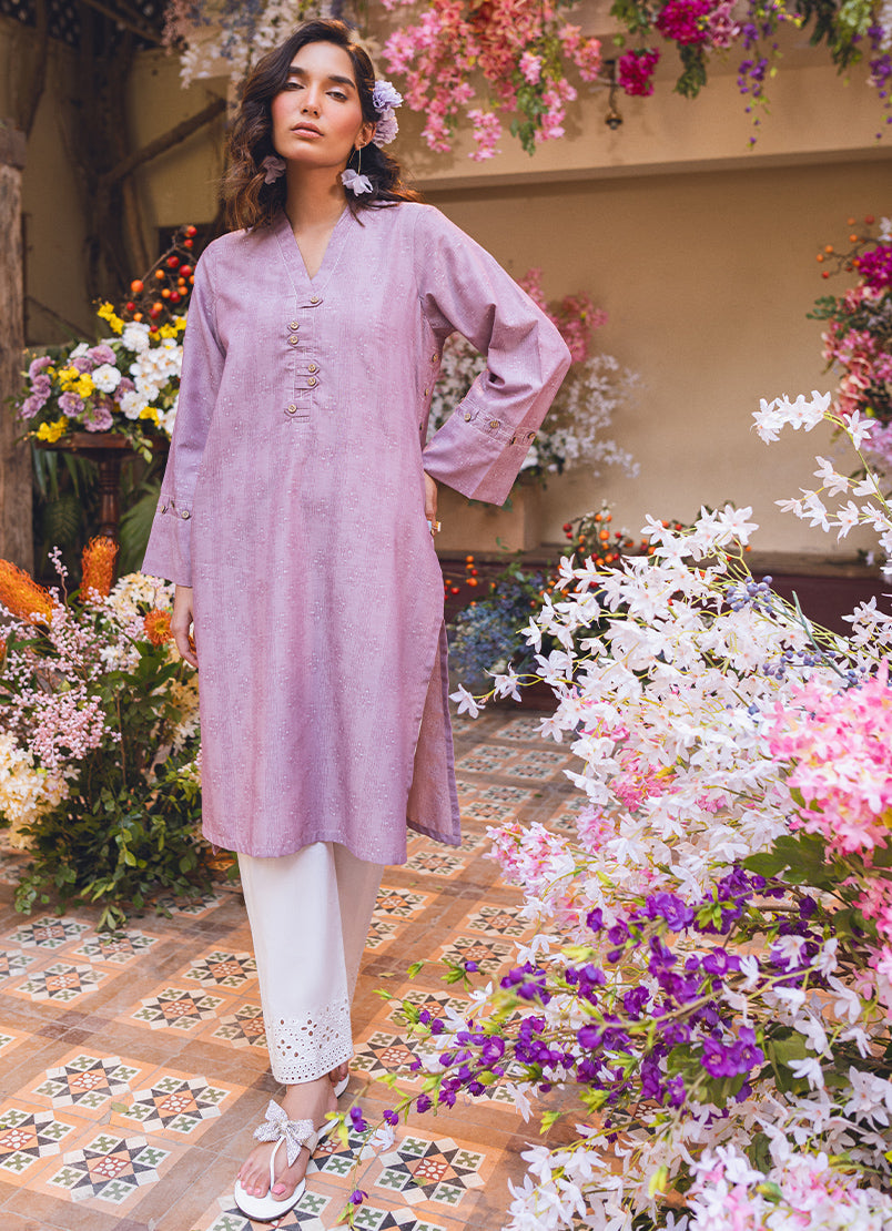 Solid Jacquard Kurta