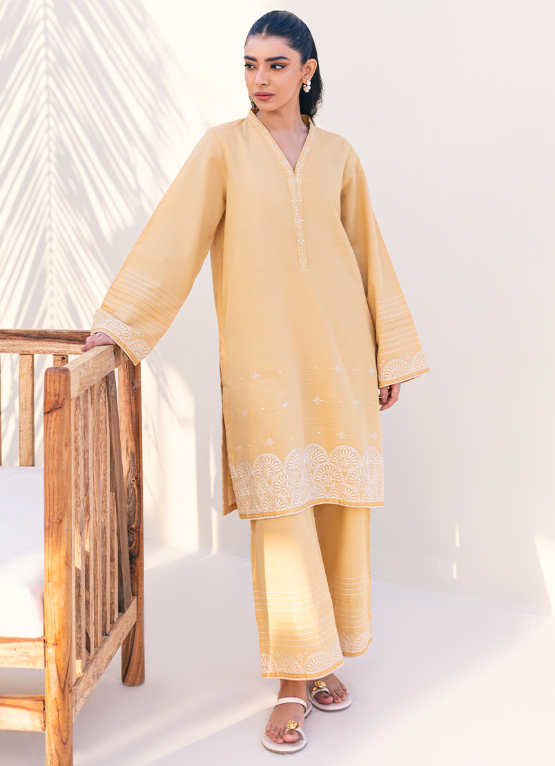 Mustard Embroidered CO-ORD Set