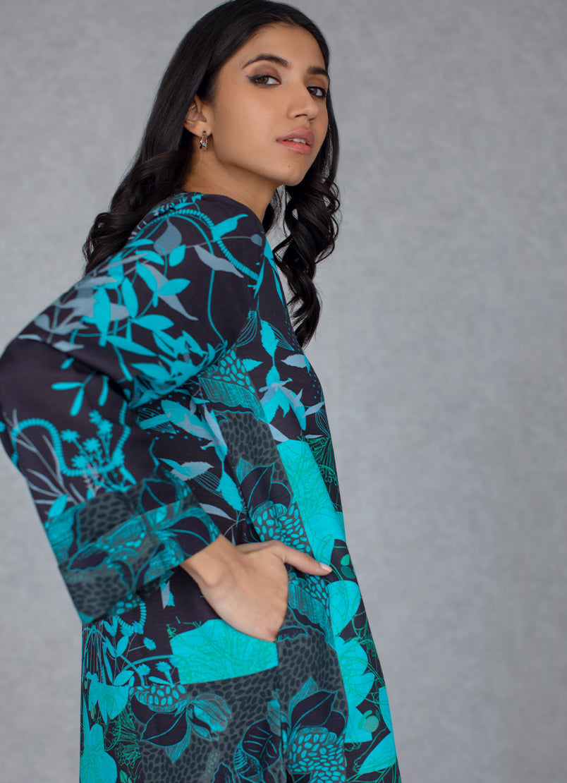 Khaddar Printed Kurta - Printed